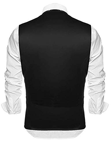 OORA Men's Waist Coat/Jacket Slim Casual Blazer (Tuxedo_Black Suiting_38)