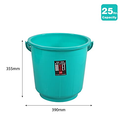 Cello Super Bucket DLX, 25 litres, Green (CLO_SPRDLX_BCKT_25L_GRN) (Plastic)