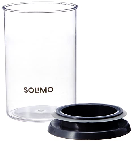 Amazon Brand - Solimo Plastic Storage Jar and Container Set I Air Tight & BPA Free Containers For Kitchen Storage Set I Grocery Kitchen Container Set I Multipurpose Jar, 900 Ml Each, Set 6, Black