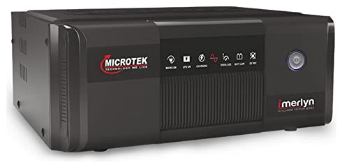 Microtek iMerlyn 1250 Pure Sine Wave 1100VA/12V Inverter, Support 1 Battery With 2 Year Warranty for Home, Office & Shops