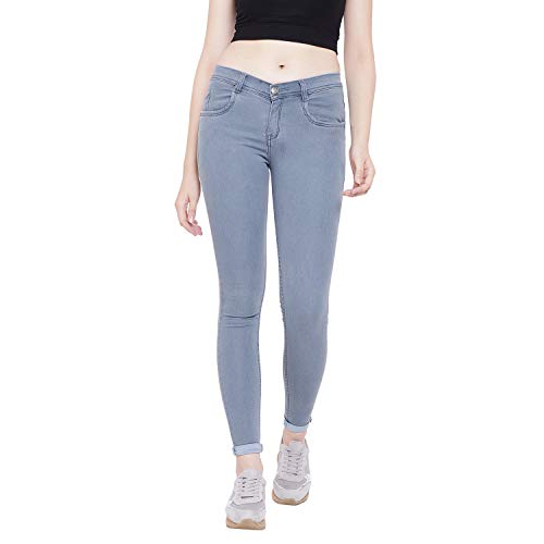 Nifty Women's Denim Stretchable Slim Fit Jeans (Jean_PLN_Grey_34)