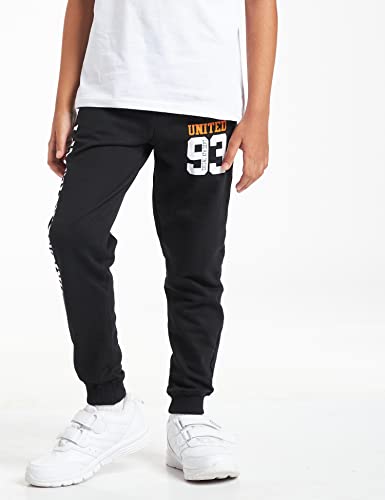 T2F Boy's Joggers Track Pant (13-14 Years, Black)