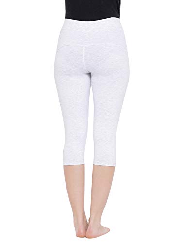 Clovia Women's Cotton Activewear Tights (AT0067P01_Grey_M)