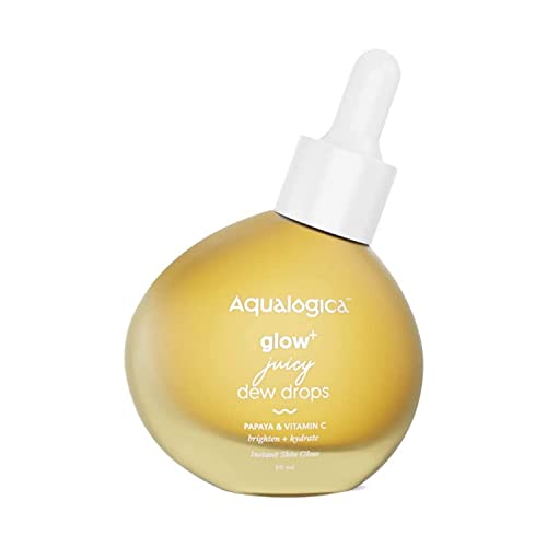 Aqualogica Glow+ Juicy Dew Drops Illuminating Serum for Instant Glow for Men & Women - with Papaya & Vitamin C -For Glowing, Oily & Dry Skin 30ml