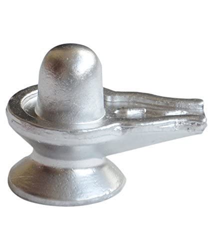 THE HIMALAYAN RIVER Parad Shivling Pure Quality/Mercury Shivaling Idol/para Shivling / Natural Parad Shivling (Silver)-[Premium Edition]