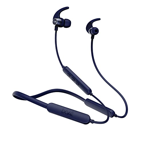 boAt Rockerz 255 Pro+ Bluetooth in Ear Earphones with Upto 60 Hours Playback, ASAP Charge, IPX7, Dual Pairing and Bluetooth v5.0(Navy Blue)