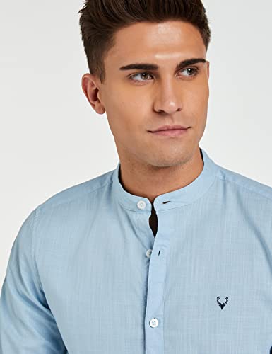 Allen Solly Men Slim Fit Shirt (ASSFWMOFX67262_Sky Blue_42_Sky Blue_42)