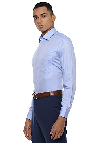 Van Heusen Men's Solid Slim fit Formal Shirt (VHSFBSLB833567_Faded Blue 42)