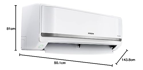 Hitachi 1 Ton 5 Star ice Clean Xpandable Plus Inverter Split AC (100% Copper, Dust Filter, 2023 Model, Yoshi 5400FXL, R32-RAS.G512PCAISF, Dual Platinum)