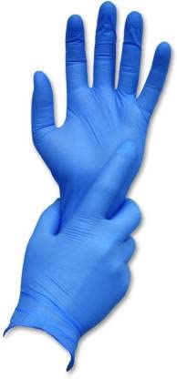 ETSHandPro Nitrile Gloves, Disposable Powder Free Examination Hand gloves, True Blue Color, Food Grade (Large, Pack of40 Pcs)