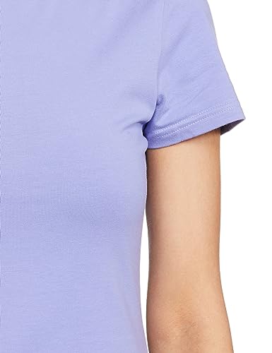 Amazon Brand - Symbol Women's Cotton Blend Bodycon Midi Casual Dress (SYM-AW22WDR-702_Violet
