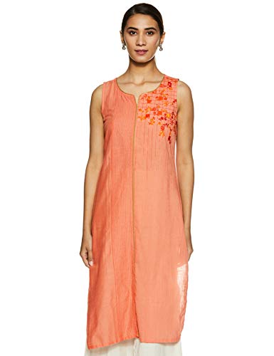 Aurelia Women's Straight Kurta (19FEA10372-600186_Orange_Xx-Large)