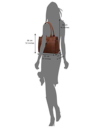 Fostelo Women's Ocean Side Faux Leather Handbag (Tan) (Large)