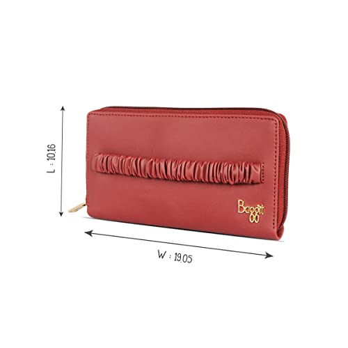 Baggit Women's Ziparound Wallet - Large (Red)