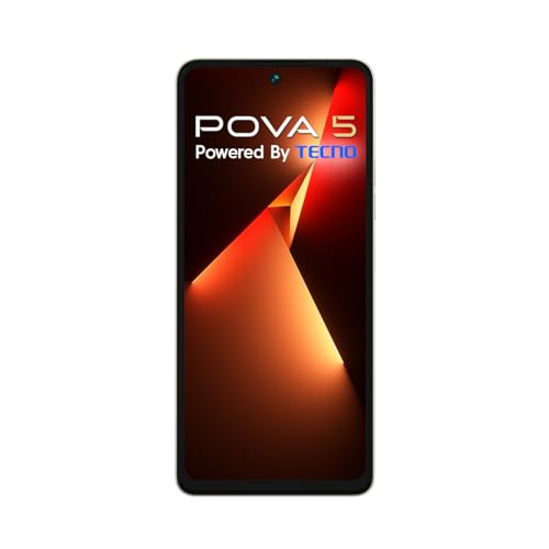 TECNO Pova 5 (Amber Gold, 8GB RAM,128GB Storage) | Segment 1st 45W Ultra Fast Charging | 6000mAh Big Battery | 50MP AI Dual Camera | 3D Textured Design | 6.78”FHD+ Display