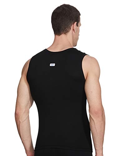 Dixcy Scott Men's Innerwear Regulart Fit Solid Vest (Pack of 2) (K1-PR47697_Black & Red_L)