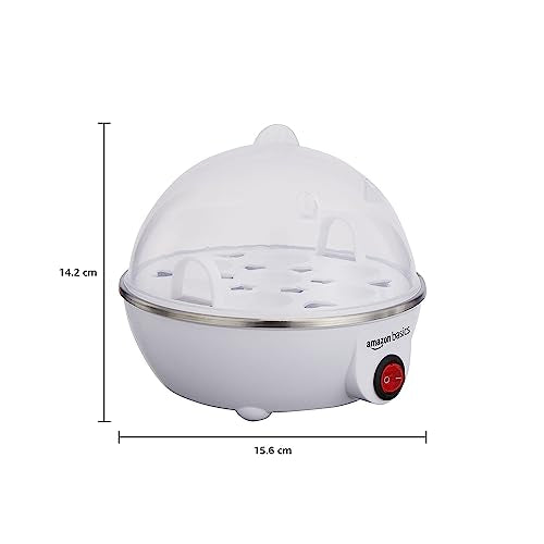 Amazon Basics Electric Egg Boiler | 3 Boiling Modes | Automatic Operation | Overheat Protection