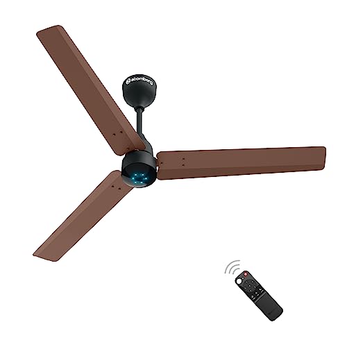 atomberg Renesa 1200mm BLDC Motor 5 Star Rated Sleek Ceiling Fans with Remote | Upto 65% Energy Saving | 2+1 Year Warranty (Brown and Black) | Winner of National Energy Conservation Awards (2022)