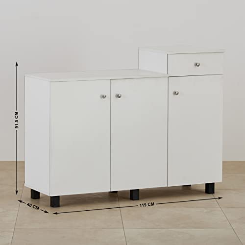 Home Centre Helios Reynan White Multipurpose Engineered Wood Kitchen Cabinet