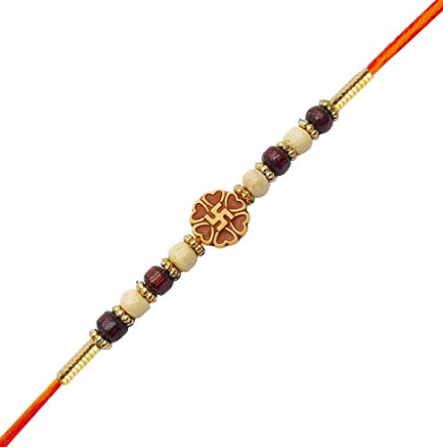 YouBella Rakhi for Brother and Bhabhi Rakhi Set of 2 Jewellery Mens Boys Bracelet Rakhi Combo for Brother, Rakhi Gift for Brother Bhaiyya/Bhai | Rakhi with Roli Chawal