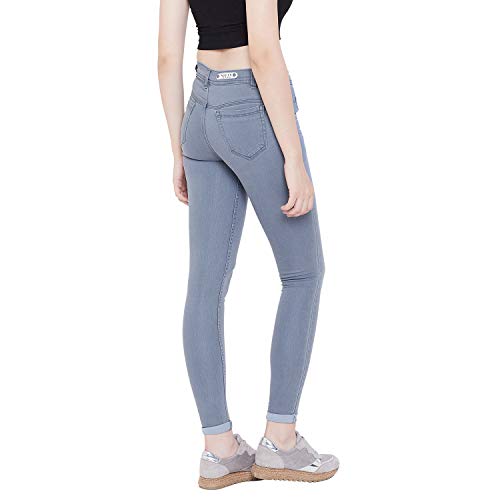 Nifty Women's Denim Stretchable Slim Fit Jeans (Jean_PLN_Grey_34)