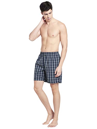 Jockey 1223 Men's Super Combed Mercerized Cotton Woven Checkered Boxer Shorts with Side Pocket (Pack of 2)_Multi Colour Check01_L