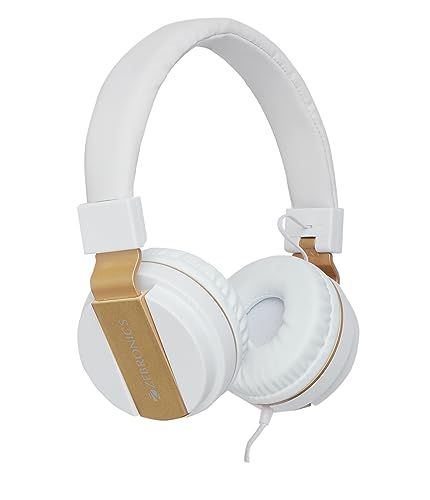 Zebronics Newly Launched Storm Wired On Ear Headphone with 3.5mm Jack, Built-in Microphone for Calling,1.5 Meter Cable, Soft Ear Cushion, Adjustable Headband,Foldable Ear Cups(White)