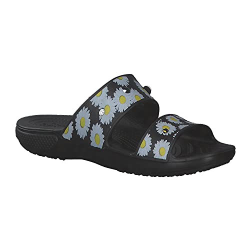 crocs Unisex Adult Clsccrcsvibssdl Black Daisy Sandal - 7 Uk