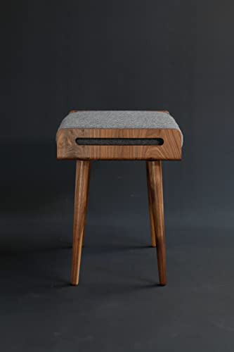 Streem Furniture Stool/Seat/Ottoman/Bench in Solid Sheesham Wood Stool with Cushion | Sitting Chair with Handle
