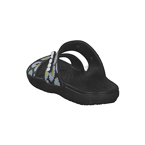 crocs Unisex Adult Clsccrcsvibssdl Black Daisy Sandal - 7 Uk