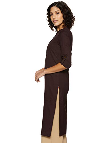 W for Woman Women's Cotton Kurta (19FEW11542-211564_Brown_3XL (18))