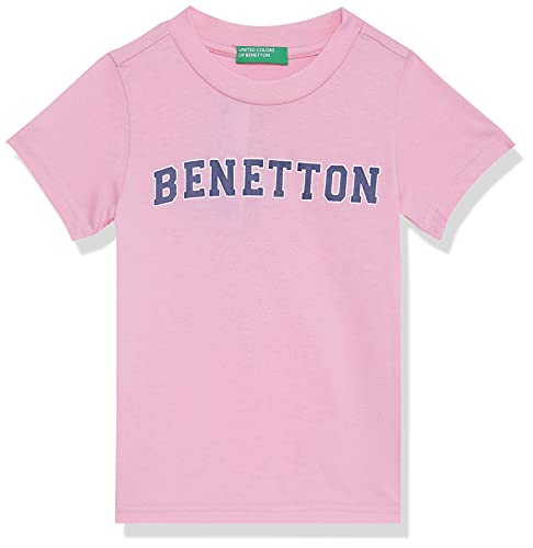 United Colors of Benetton Boy's Regular T-Shirt (30963ECOMI_Pink 2Years-3Years)