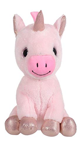 Mirada Enchanting Pink Unicorn Soft Toy for Girls/Kids | Floppy and Glittery with Sparkling Horn | Soft Stuffed Plush Animal | - 25cm