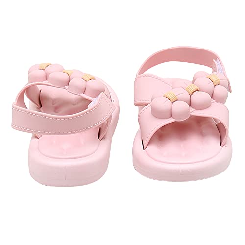 Hopscotch Boys and Girls PVC Plastic Floral Applique Sandals in Pink Color, UK:10 (TB4-4056466)