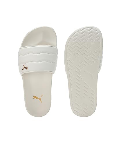 Puma Womens Leadcat 2.0 Puffy Pristine-Metallic Gold Slide - 5 UK (38955702)