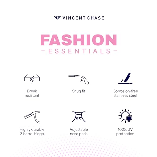 Vincent Chase By Lenskart | Gold Pink Full Rim Cat Eye | Fashion Essentials | Branded Latest and Stylish Sunglasses | 100% UV Protected | Women | Large | VC S15802