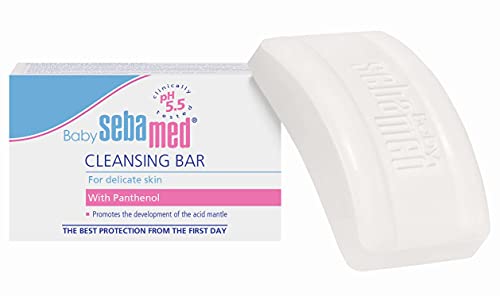 Sebamed Baby Cleansing Bar 100g|Ph 5.5 | With Panthenol|No tears & Soap Free bar| For Delicate skin