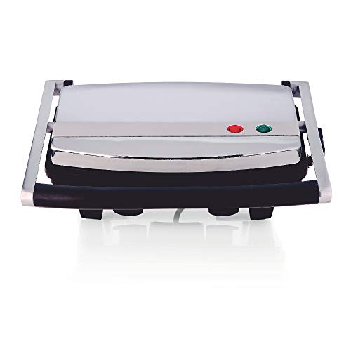 Borosil Jumbo Grill 1000 Watt Sandwich Maker, 2 Slice Automatic Grill Sandwich Maker ,Non-stick Grill plates opens 105°, BPA & PTFE Free, automatic temperature control