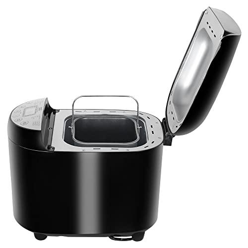 AMERICAN MICRONIC-Atta & Bread Maker, Fully Automatic, 19 Pre-Programmed Menus for Atta Kneading and Bread making, 3 Crust Colours, Delay Timer, LCD Display, 550W (Black & Steel)-AMI-BM3-550WDx