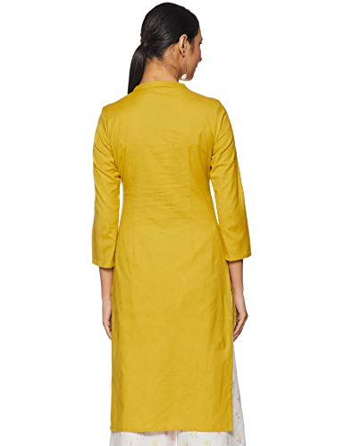 W for Woman Women's Kurta (19FEW11542-211547_Yellow_6 XS (6))