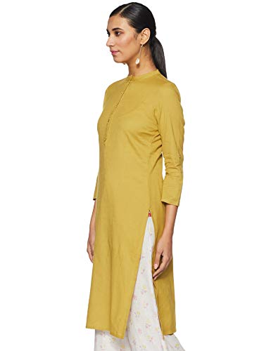 W for Woman Women's Kurta (19FEW11542-211547_Yellow_6 XS (6))