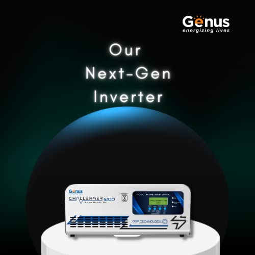 Genus Challenger 1200 Pure Sine Wave 900VA 12 Volt Single Battery Inverter UPS for Home, Office and Shops with Unique Battery Revival Mode