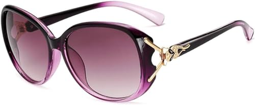 ELEGANTE Sunglasses for Women Fashion Ladies Shades Wrap Frame Trendy Stylish Sun Glasses UV Protection (C3 - PURPLE)