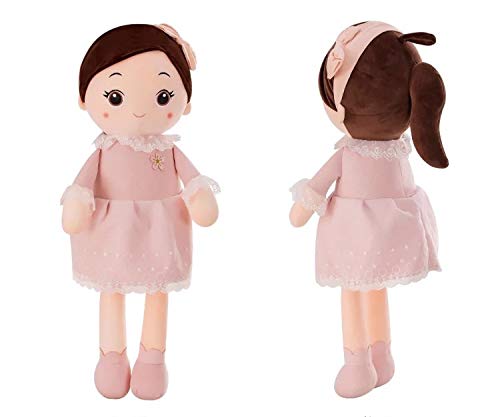 SCOOBA Super Soft 40cm Height Stuffed Girl Doll - Polyfill Washable Cuddly Soft Plush Toy - Helps to Learn Role Play - 100% Safe for Kids (Random Color Will be Send)