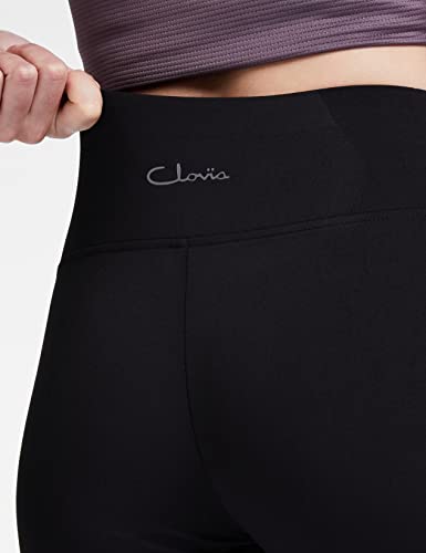 Clovia Women's Slim Fit Polyester Activewear Ankle Length Tights (AB0047P13_Black_M)