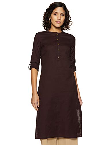 W for Woman Women's Cotton Kurta (19FEW11542-211564_Brown_3XL (18))