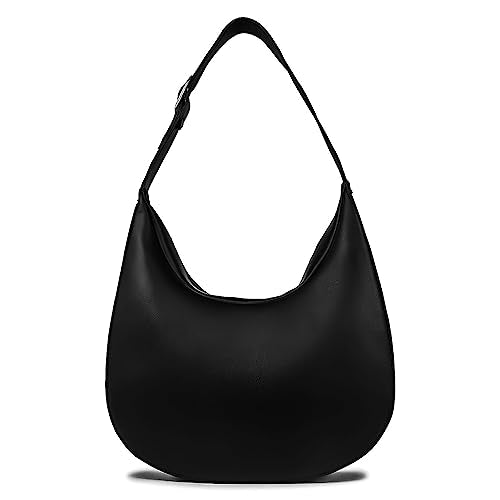 LEGAL BRIBE Women's Half Moon Shoulder Bag (Black)