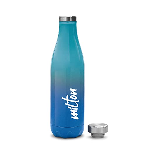 Milton Prudent 500 Thermosteel 24 Hours Hot and Cold Water Bottle, 510 ml, Blue | Leak Proof | Easy to Carry | Office Bottle | Hiking | Trekking | Travel Bottle | Gym | Home | Kitchen Bottle