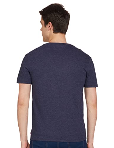 Levi's Men's Solid Regular T-Shirt (17076-0056_Peacoat Blue S)