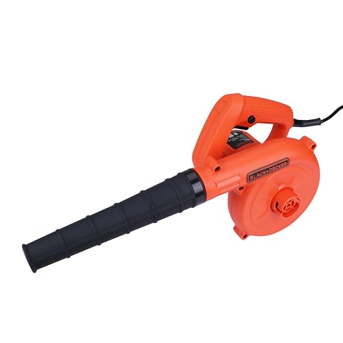 BLACK+DECKER BDB530 530W Single Speed Air Blower with Dual Modes of Blowing & Suction and Attached Dust Bag for Dirt Collection for Home & DIY Use, 1 Year Warranty, ORANGE & BLACK